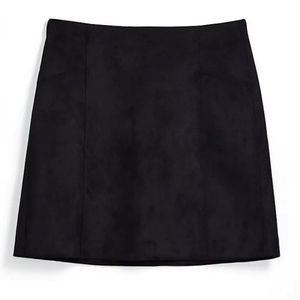 LOFT: Faux Suede Mini Shift Skirt